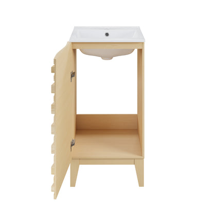 Swiss Madison, Cascade 18" Bathroom Vanity in Natural Oak