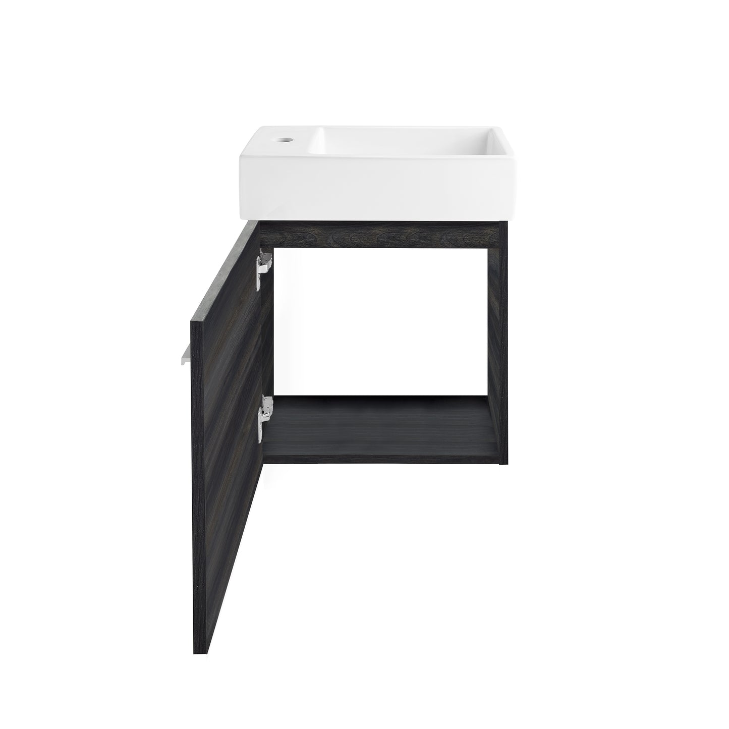 Swiss Madison, Colmer 18 Single, Black Walnut, One Cabinet, Bathroom Vanity