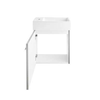 Swiss Madison, Colmer 18 Single, Brushed Grey, One Cabinet, Bathroom Vanity
