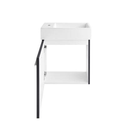 Swiss Madison, Colmer 18" Wall-Mounted Bathroom Vanity in Slate