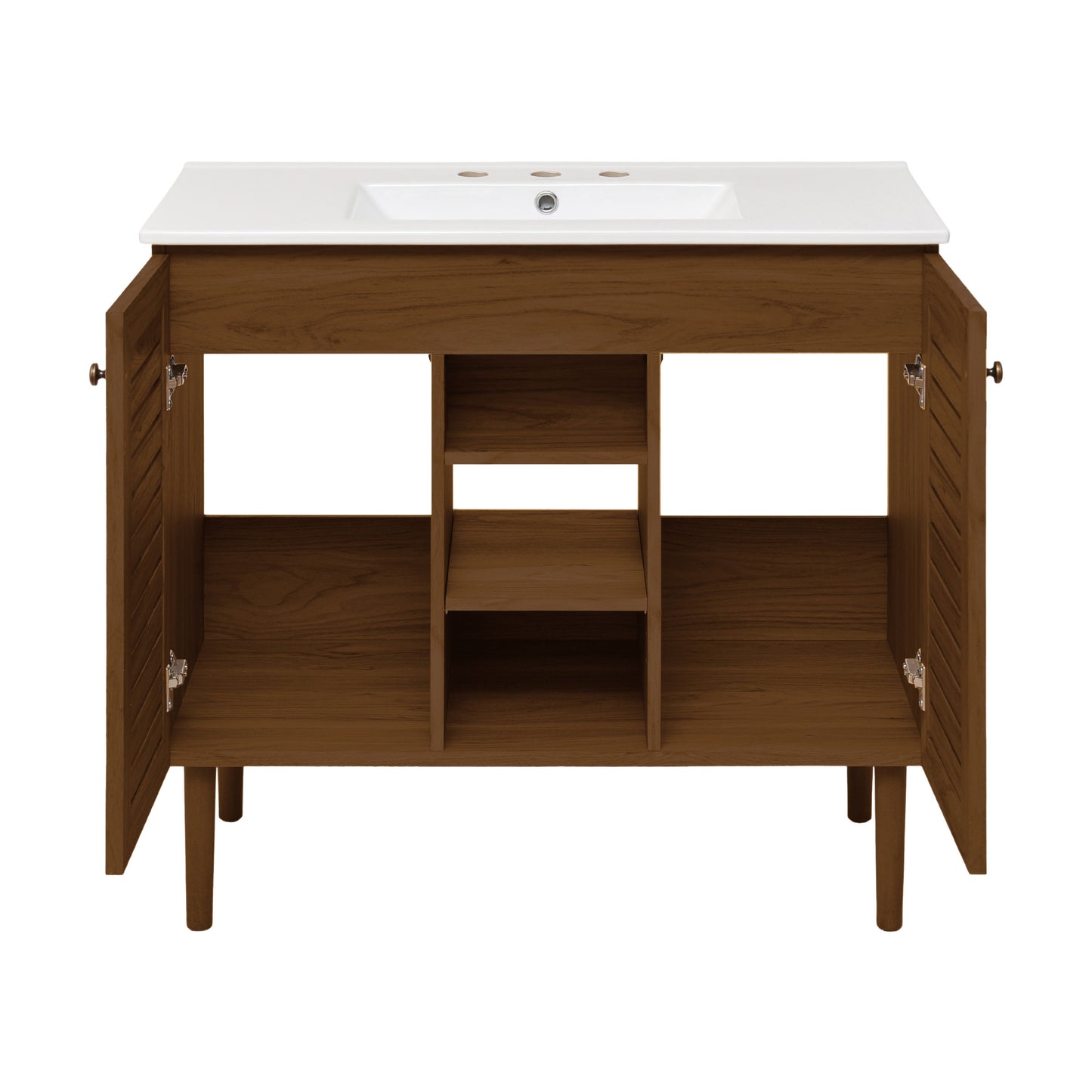 Swiss Madison Bron 36-inch freestanding bathroom vanity in Brown Oak — view 5