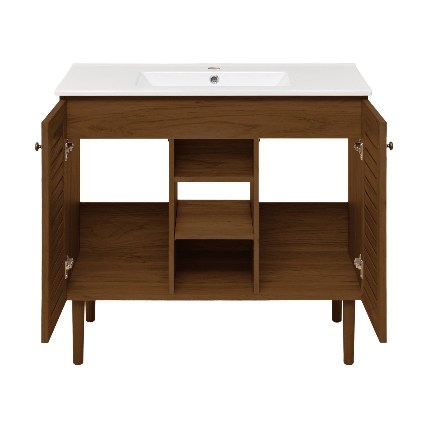 Swiss Madison Bron 36-inch freestanding bathroom vanity in Brown Oak — view 9