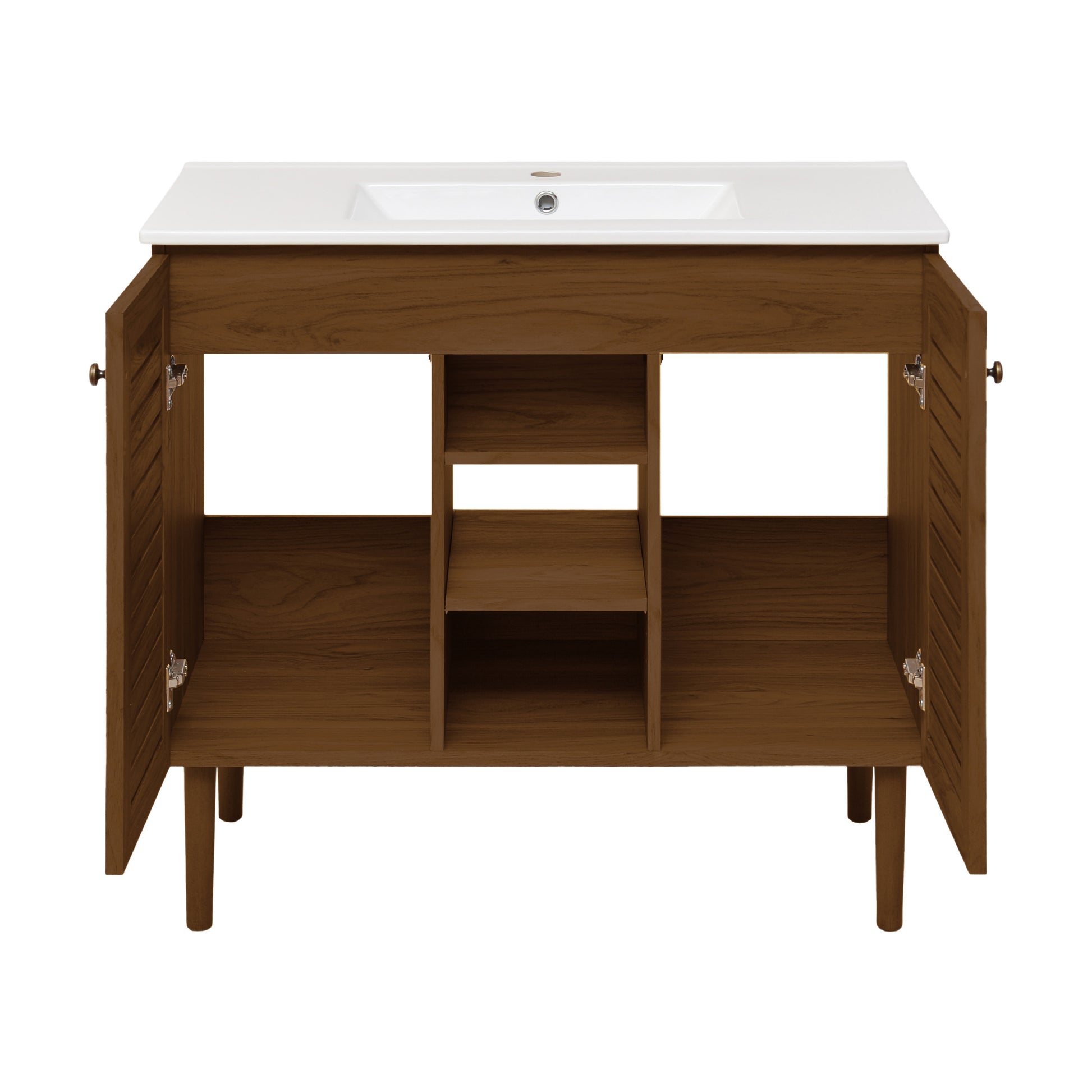 Swiss Madison Bron 36-inch freestanding bathroom vanity in Brown Oak — view 9