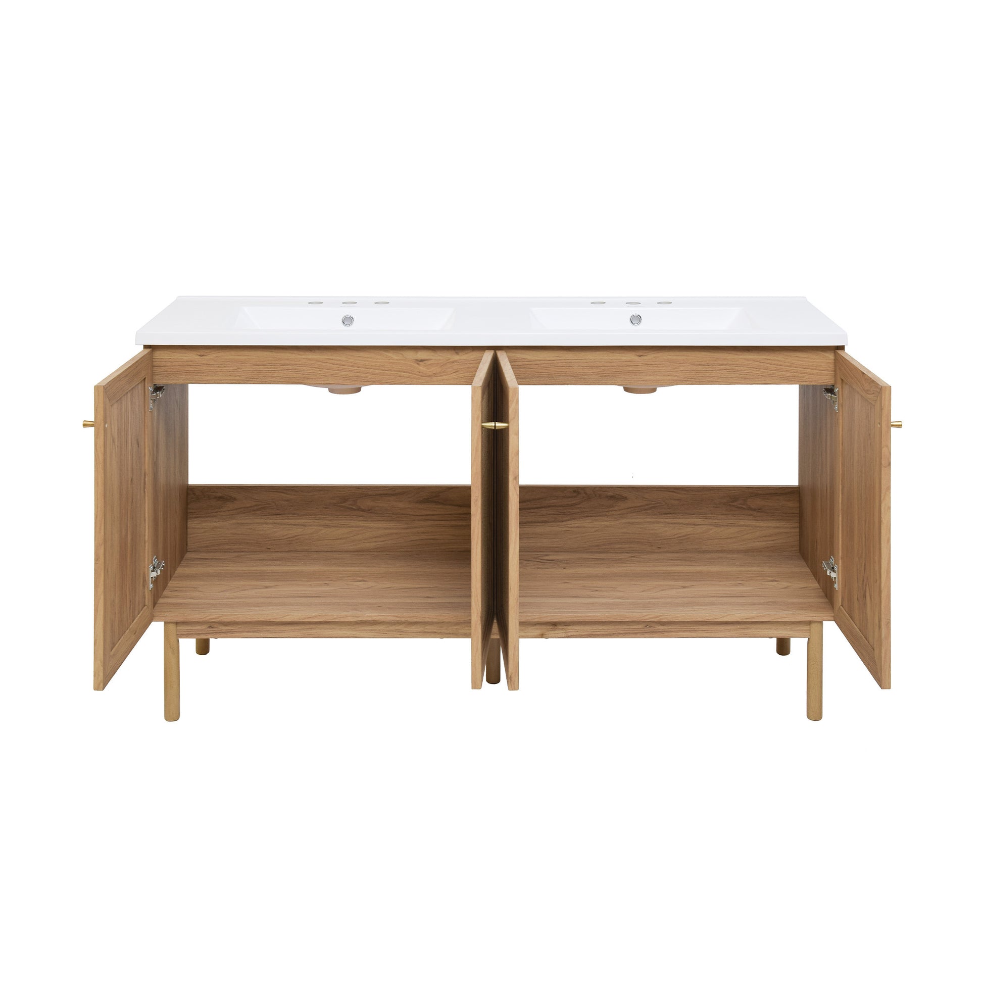Swiss Madison Classe 60-inch freestanding bathroom vanity in Golden Oak — view 9