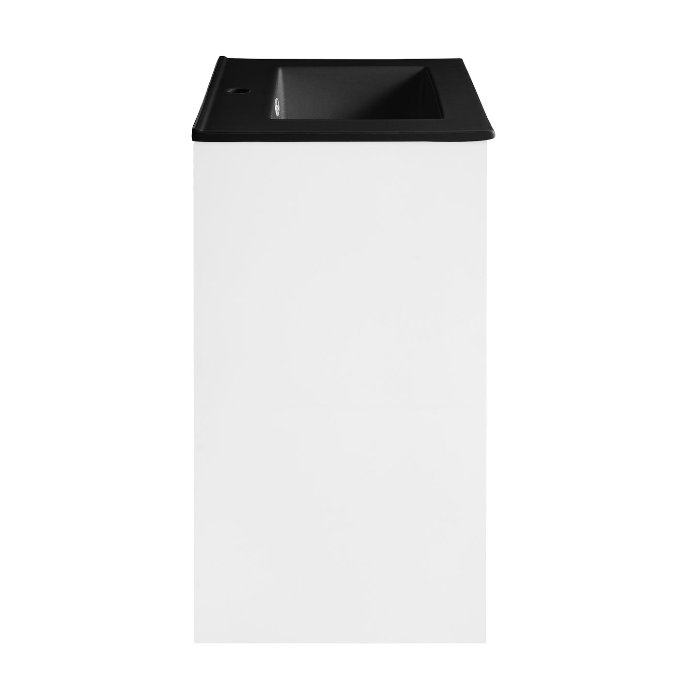 Swiss Madison, Virage 24 in. White Bathroom Vanity With Black Ceramic Sink Top