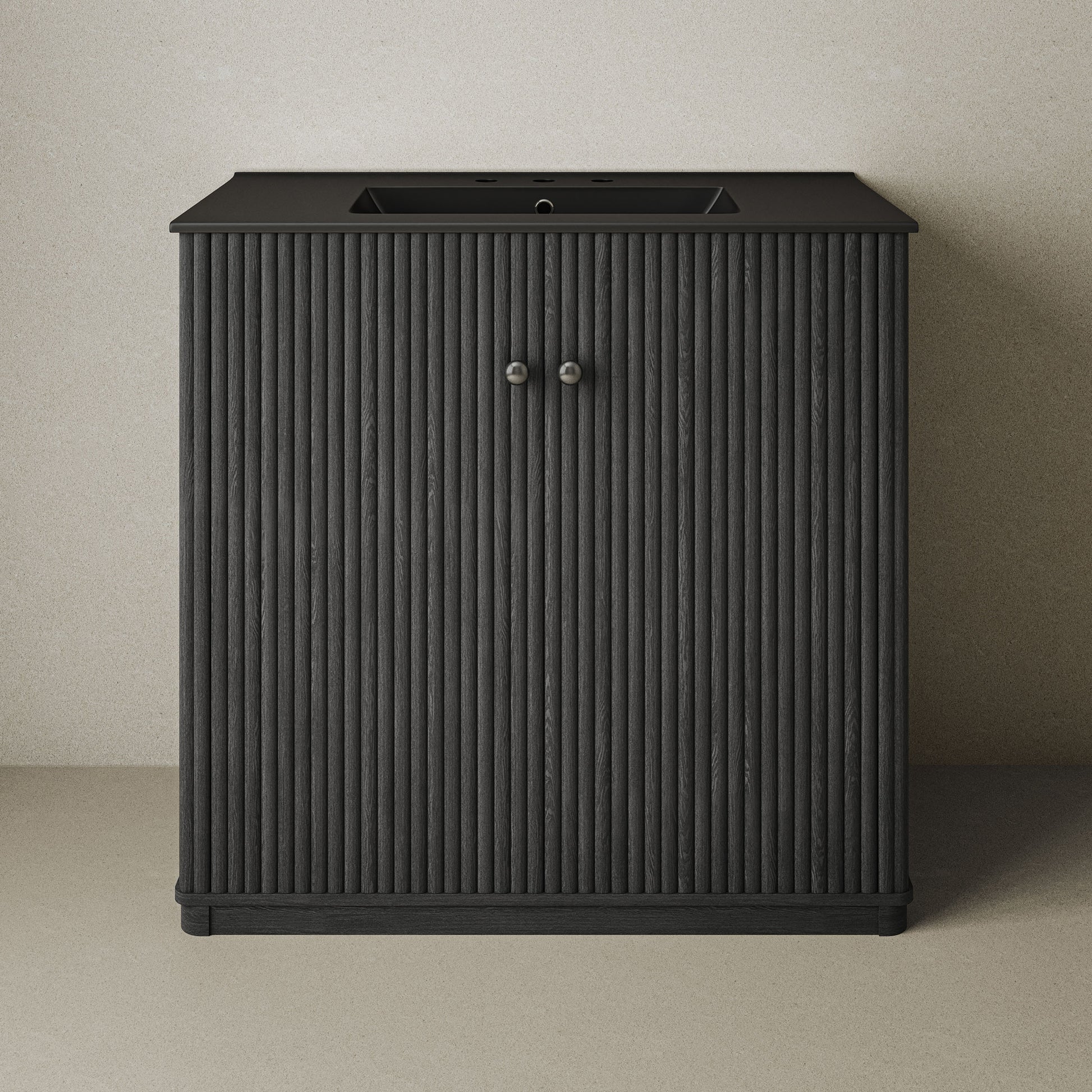 Swiss Madison Lafayette 36-inch freestanding bathroom vanity in Black Oak — view 5
