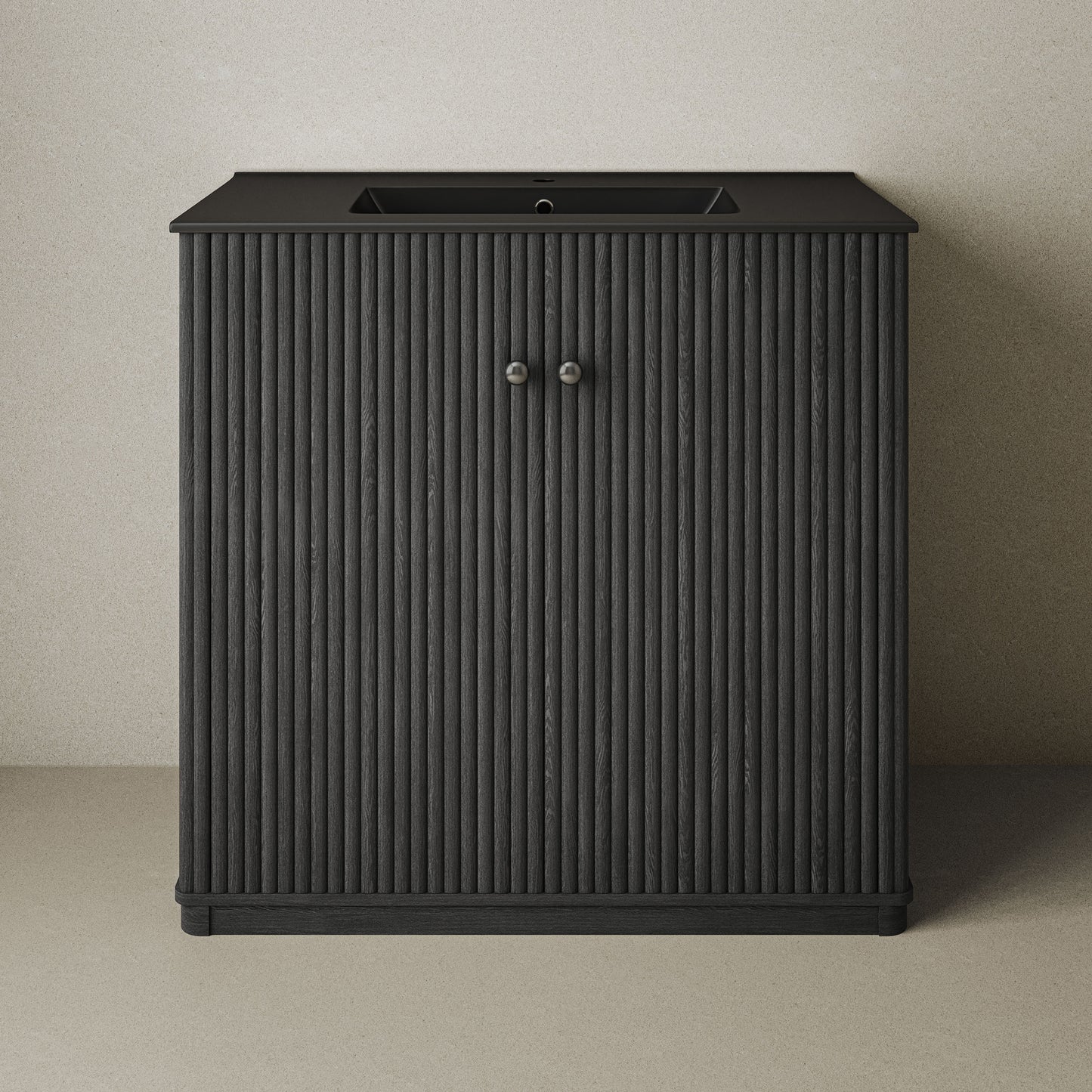 Swiss Madison Lafayette 36-inch freestanding bathroom vanity in Black Oak — view 5