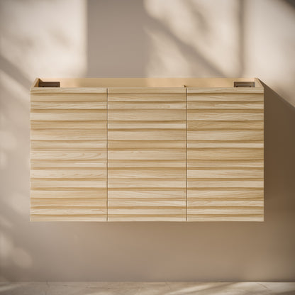 Swiss Madison, Cascade 36" Wall-Mounted Bathroom Vanity Cabinet without Top in Natural Oak