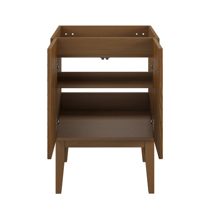 Swiss Madison, Bosse 24" Freestanding Bathroom Vanity Cabinet without Top in Brown Oak