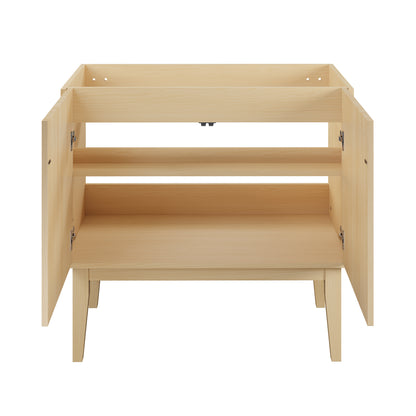 Swiss Madison, Bosse 36" Freestanding Bathroom Vanity Cabinet without Top in Natural Oak