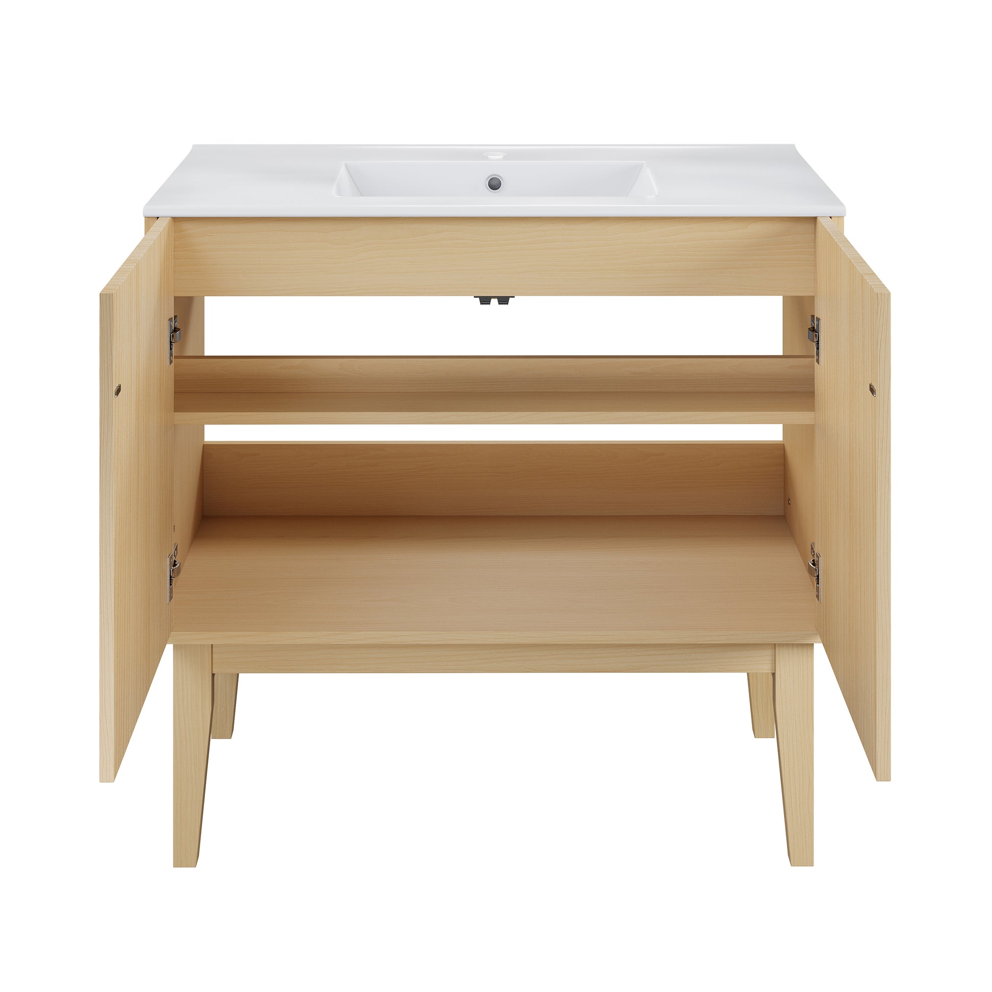 Swiss Madison Bosse 36-inch freestanding bathroom vanity in Natural Oak — view 9