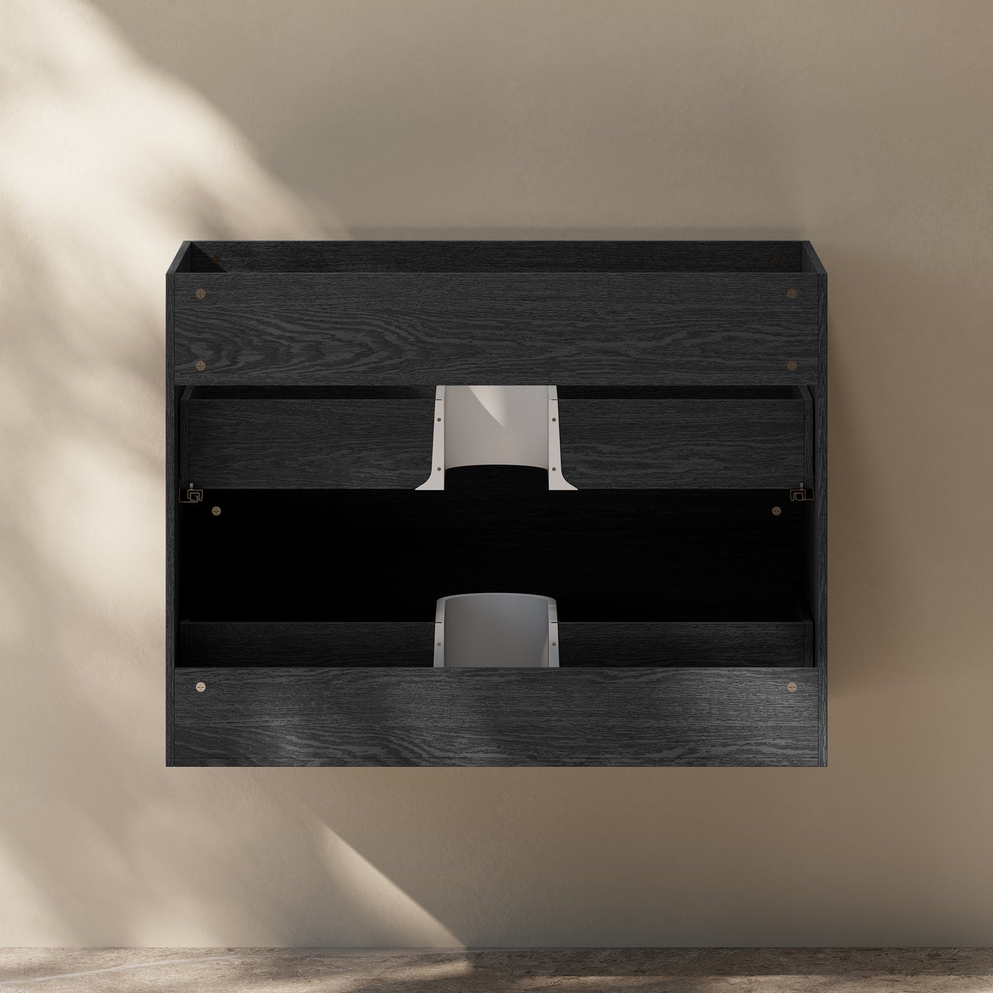 Swiss Madison, Liberte 30" Wall-Mounted Bathroom Vanity Cabinet without Top in Black Oak