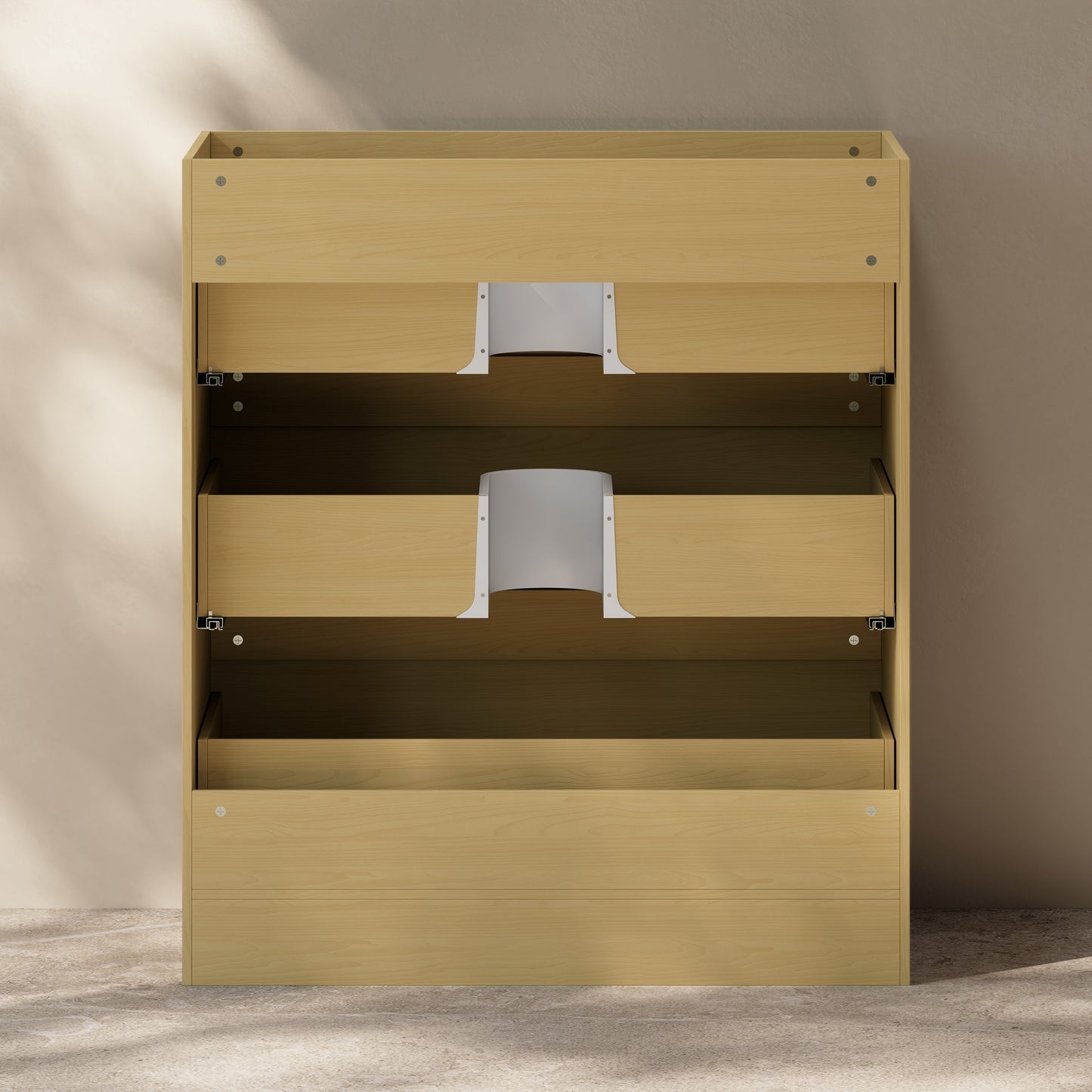 Swiss Madison, Liberte 30" Freestanding Bathroom Vanity Cabinet without Top in Natural Oak