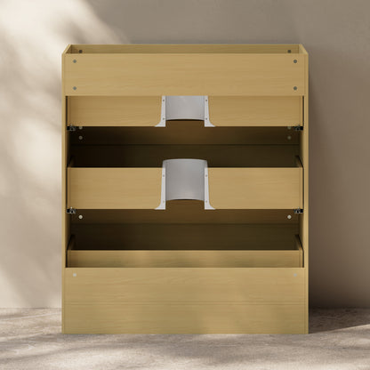 Swiss Madison, Liberte 30" Freestanding Bathroom Vanity Cabinet without Top in Natural Oak