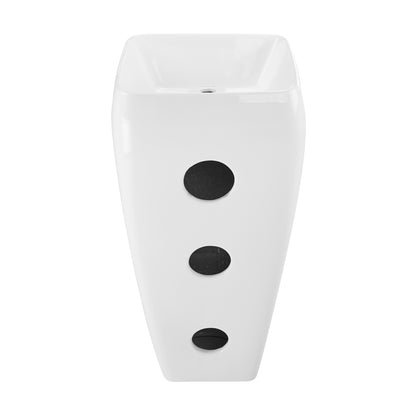 Swiss Madison, Carre One Piece Pedestal Sink