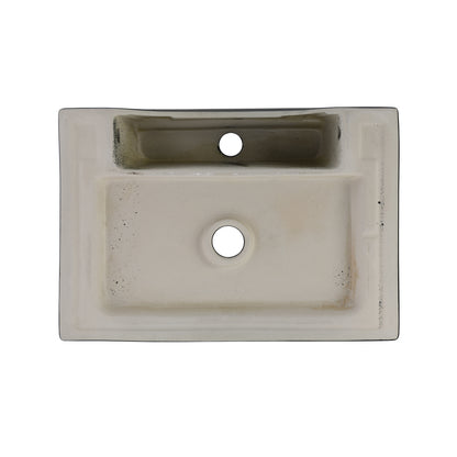 Swiss Madison, Claire 20 Rectangle Ceramic Vessel Sink, Matte Black
