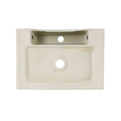 Swiss Madison, Claire 20 Rectangle Ceramic Vessel Sink, Matte White