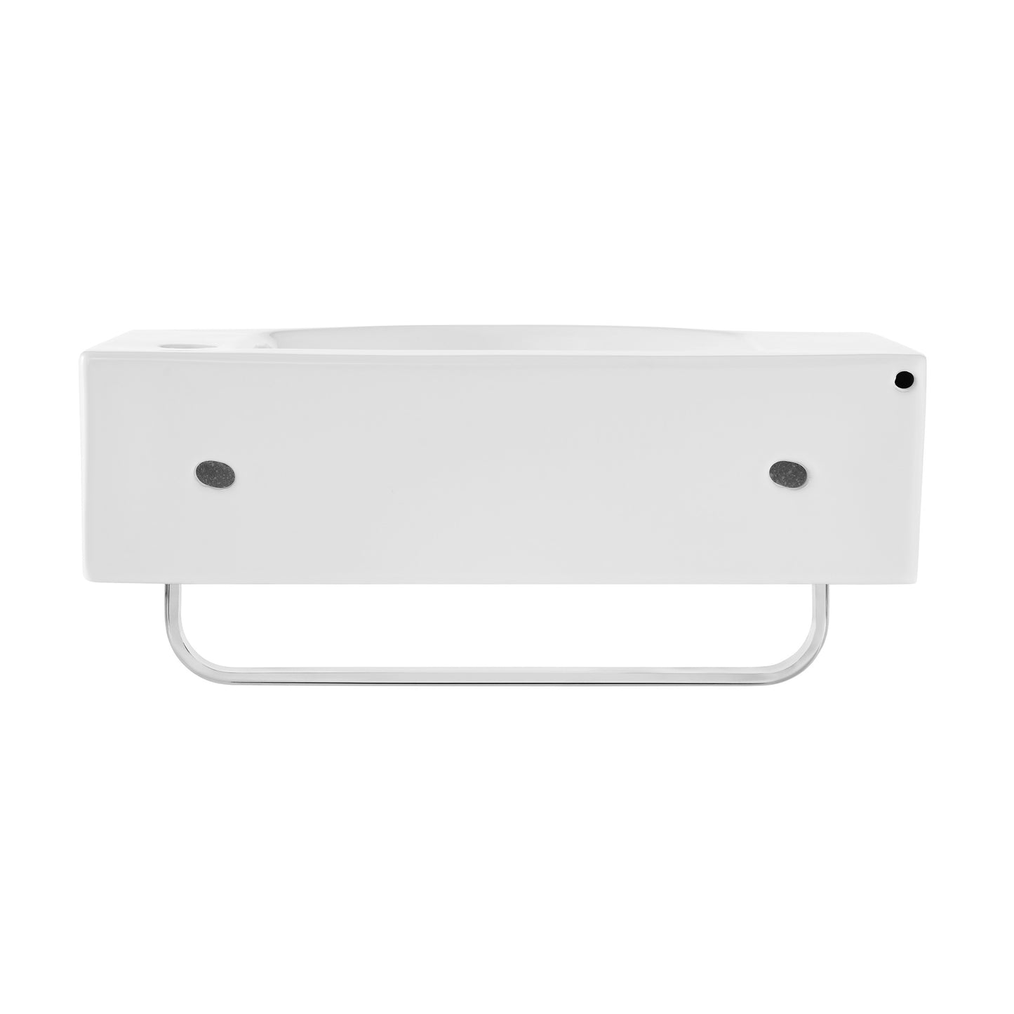 Swiss Madison, Chateau 21.5" Right Side Faucet Wall-Mount Bathroom Sink with Chrome Towel Bar