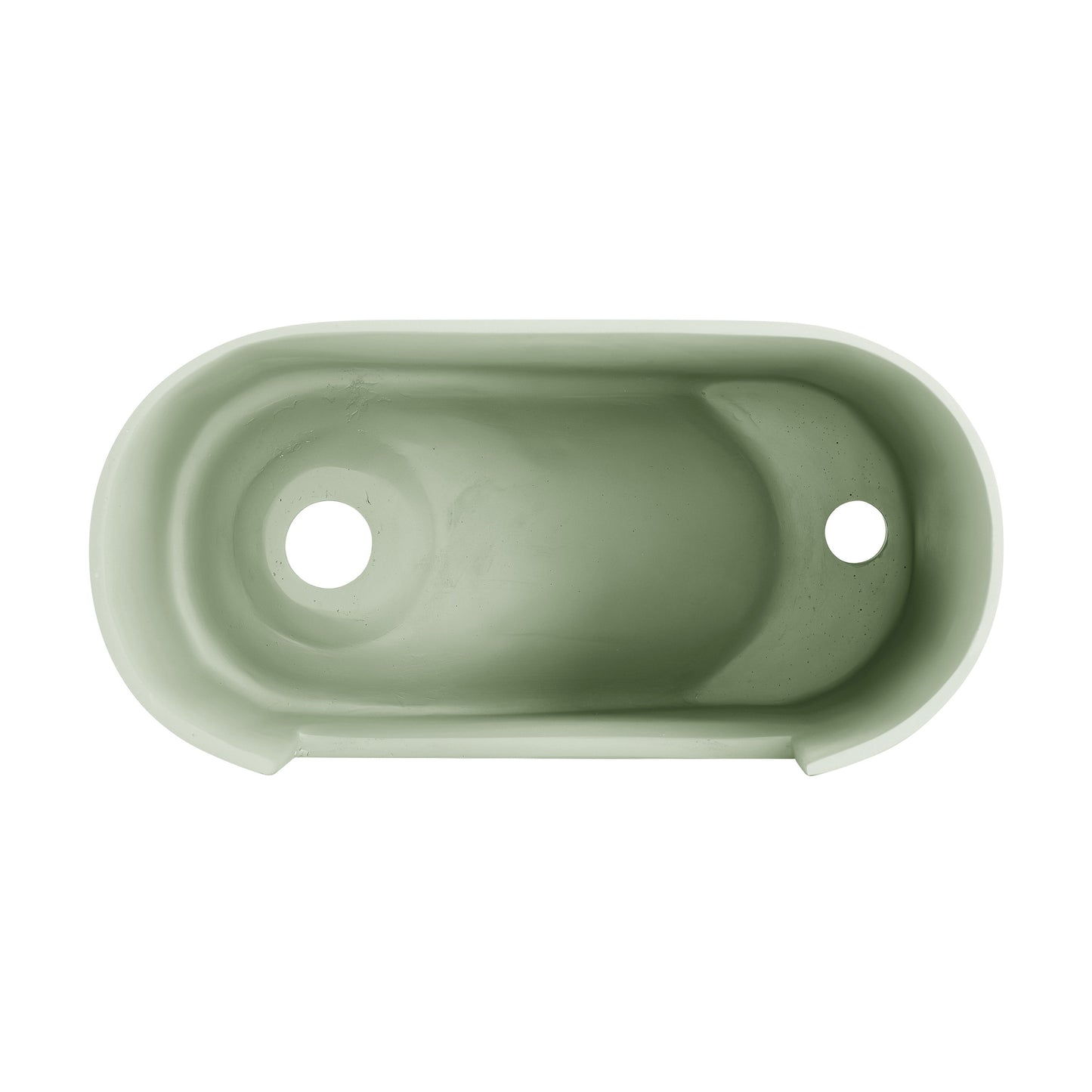 Swiss Madison, Terre 18" Right Side Faucet Wall-Mount Bathroom Sink in Palm Green