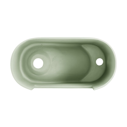 Swiss Madison, Terre 18" Right Side Faucet Wall-Mount Bathroom Sink in Palm Green