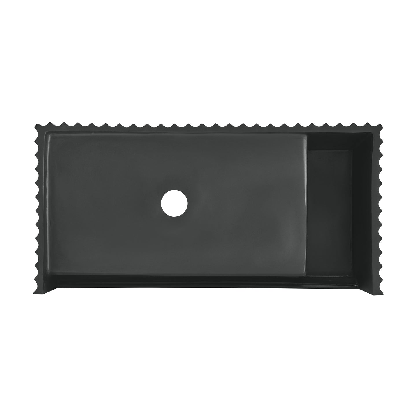 Swiss Madison, Delice 24" Rectangle Wall-Mount Bathroom Sink in Matte Black