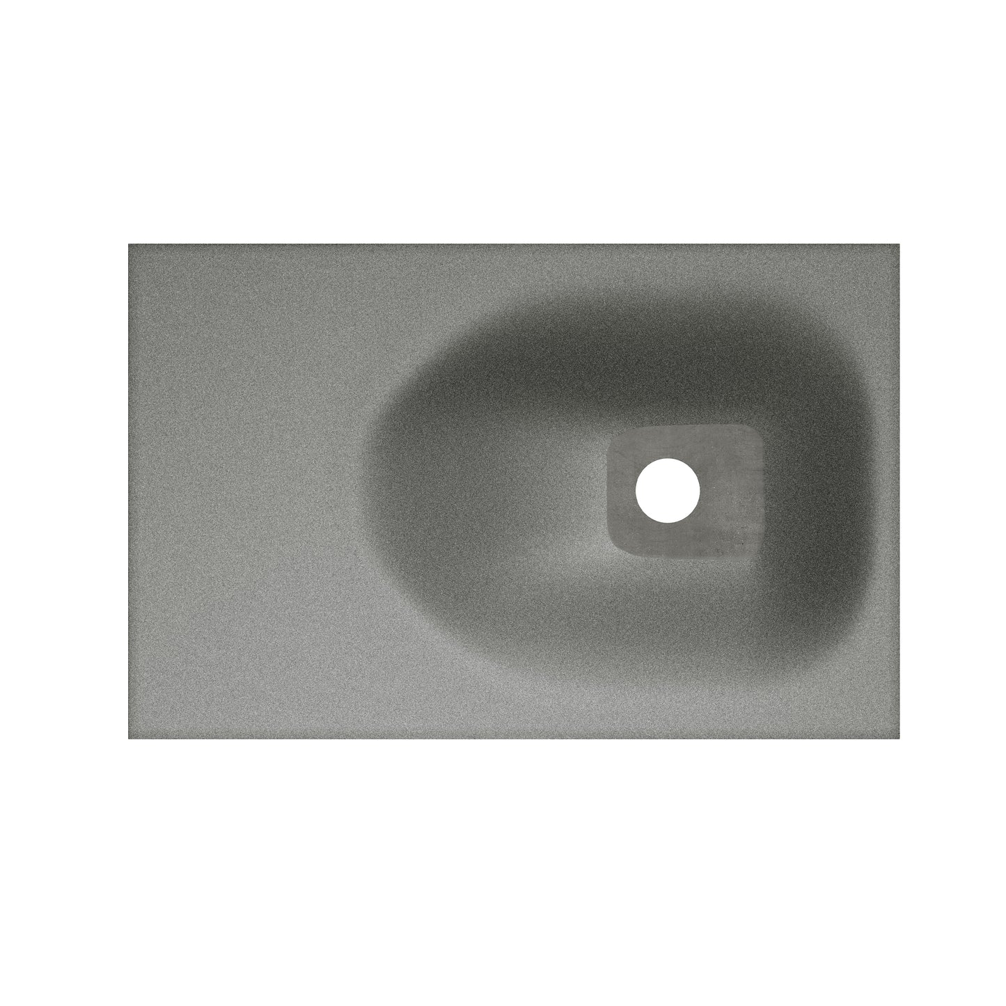 Swiss Madison, Lisse 24" Rectangle Concrete Wall-Mount Bathroom Sink in Dark Grey
