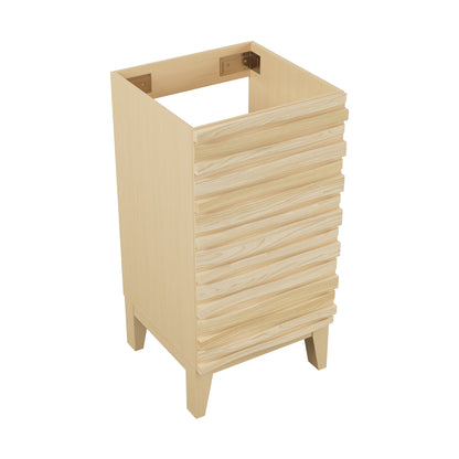 Swiss Madison, Cascade 18” Bathroom Vanity in Brown Oak- Cabinet Only