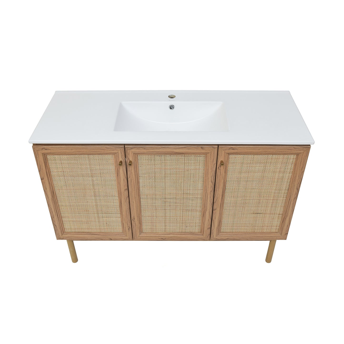 Swiss Madison Classe 48-inch freestanding bathroom vanity in Golden Oak