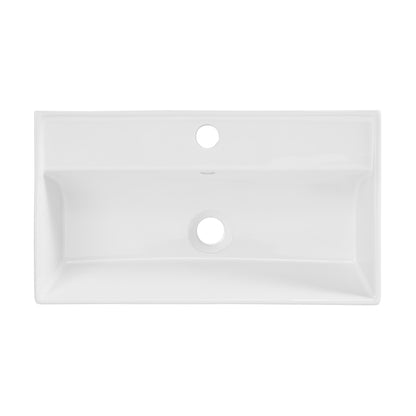 Swiss Madison, Claire 22" Wall-Mount Bathroom Sink with Silver Towel Bar