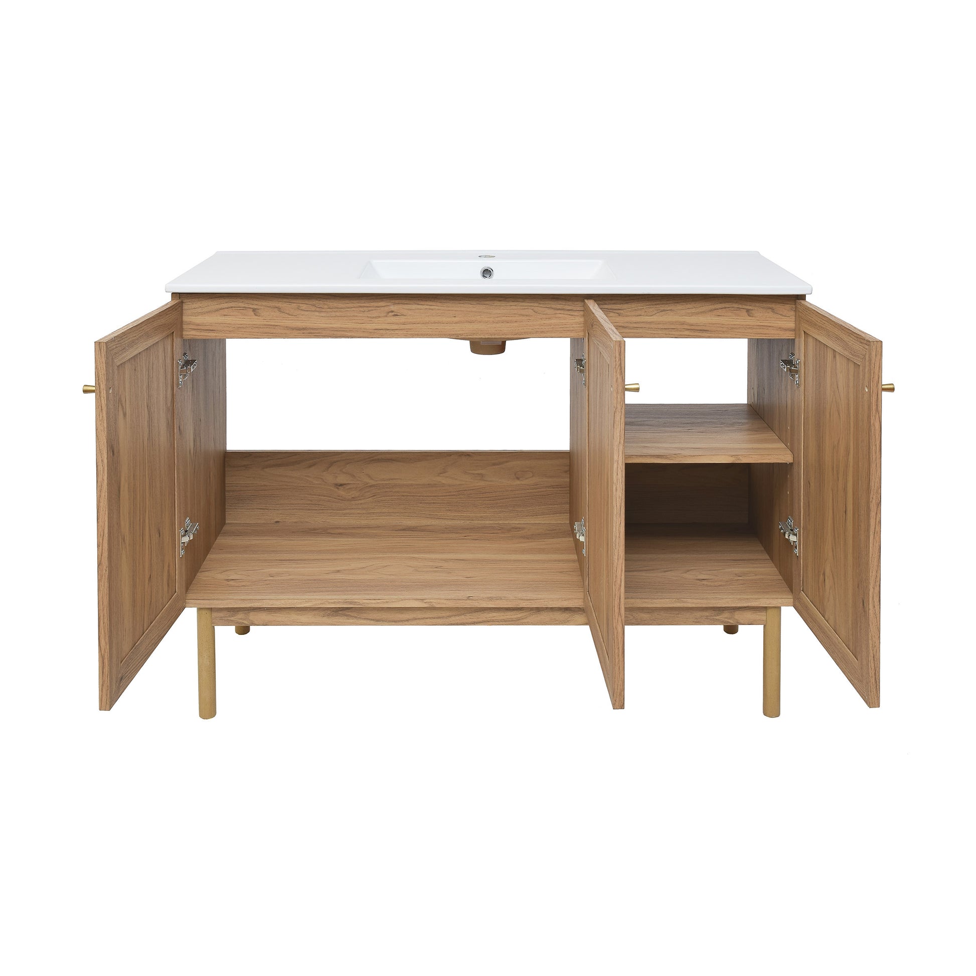 Swiss Madison Classe 48-inch freestanding bathroom vanity in Golden Oak — view 7