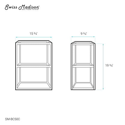 Swiss Madison, Pierre 16"x20"x10" Wall-Mounted Linen Cabinet in Chrome