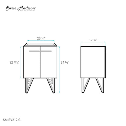 Swiss Madison, Annecy 24 Bathroom Vanity Cabinet Only (SM-BV212)