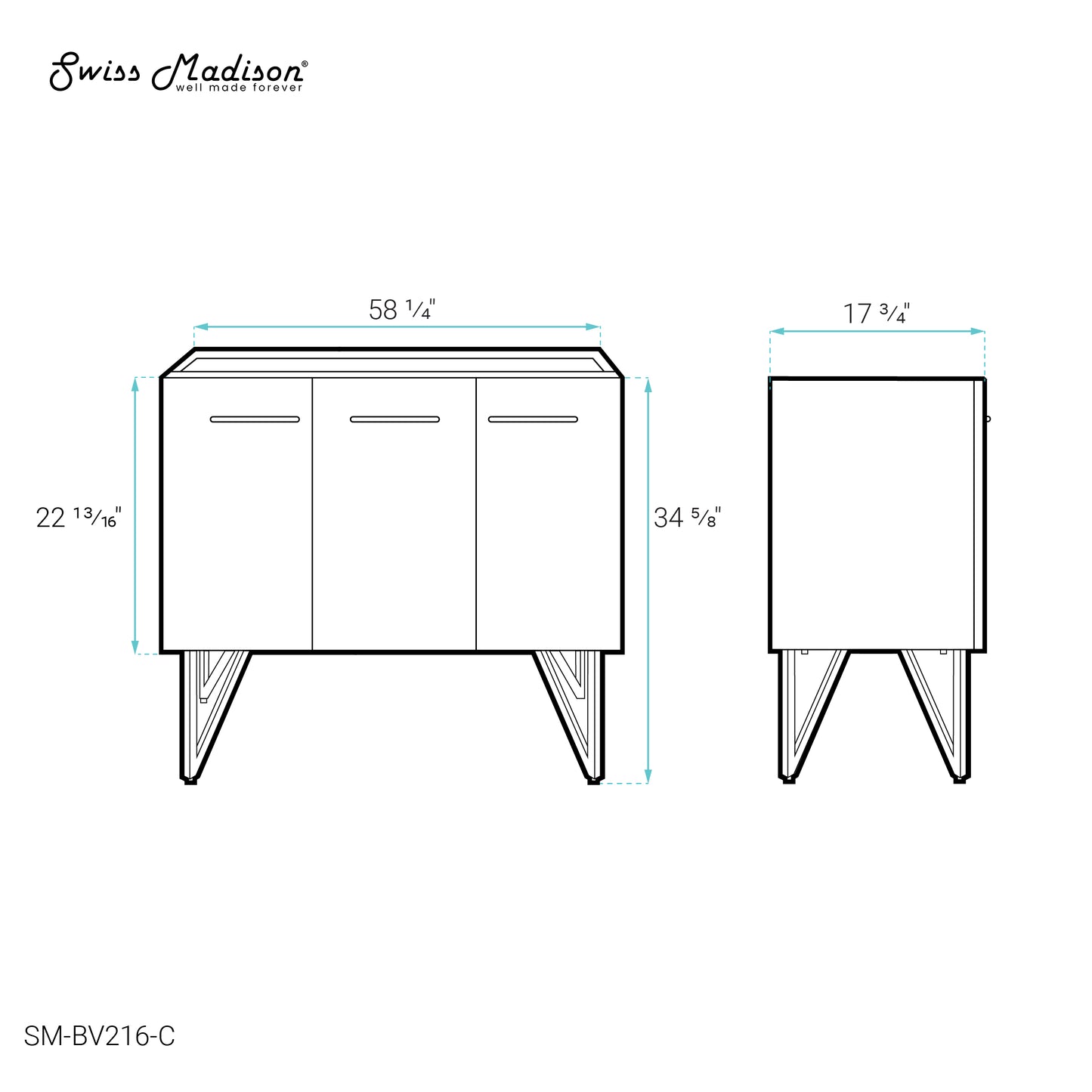 Swiss Madison Annecy bathroom vanity — view 4