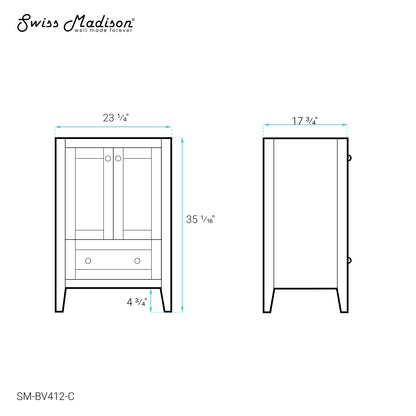 Swiss Madison, Cannes 24 Bathroom Vanity Cabinet Only (SM-BV412)