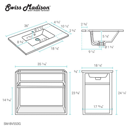 Swiss Madison Pierre bathroom vanity — view 11