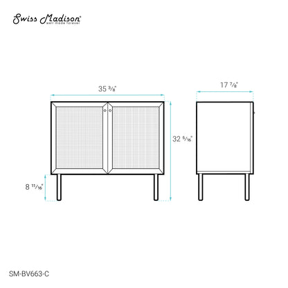 Swiss Madison Classe 36-inch bathroom vanity in Oak Cabinet Only — view 5