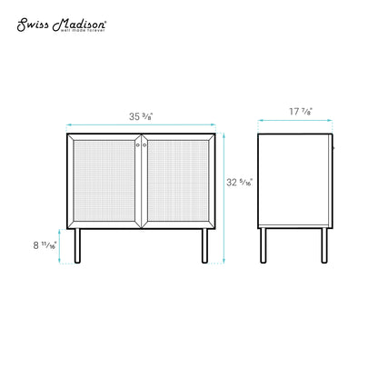 Swiss Madison Classe 36-inch freestanding bathroom vanity in Natural Oak — view 5