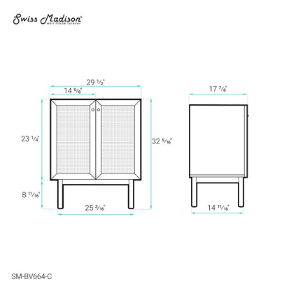 Swiss Madison Classe 30-inch bathroom vanity in Oak-Cabinet Only — view 4