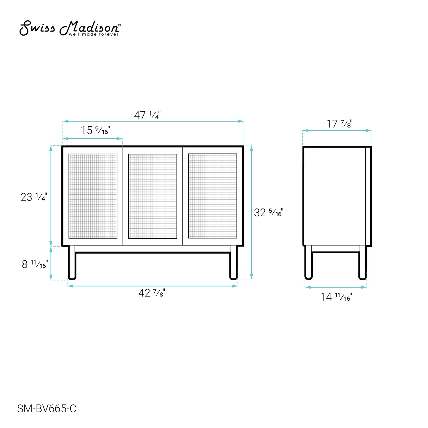 Swiss Madison, Classe 48" Bathroom Vanity in Oak-Cabinet Only