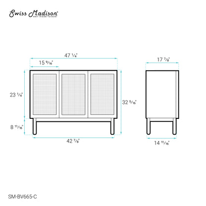 Swiss Madison, Classe 48" Bathroom Vanity in Oak-Cabinet Only