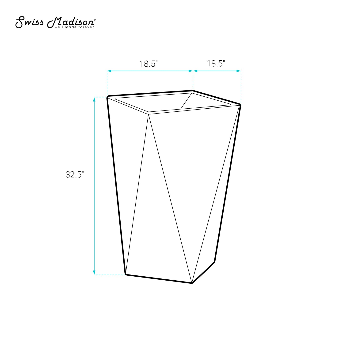 Swiss Madison, Brusque One-Piece Pedestal Sink