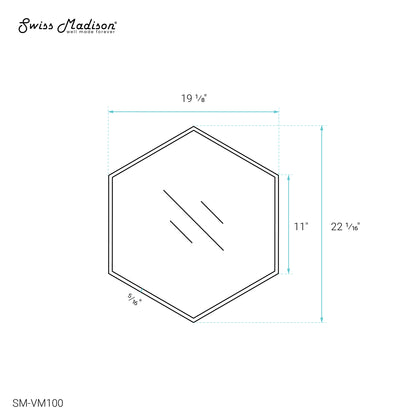 Swiss Madison, Annecy 19" Vanity Mirror in Phantom Black