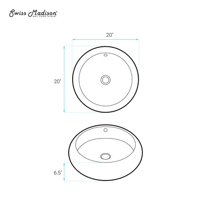 Swiss Madison, Plaisir Round Vessel Sink