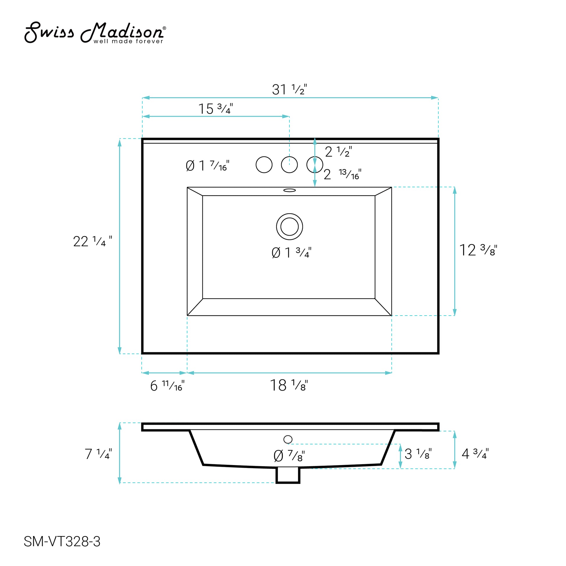 Swiss Madison Voltaire bathroom vanity — view 8