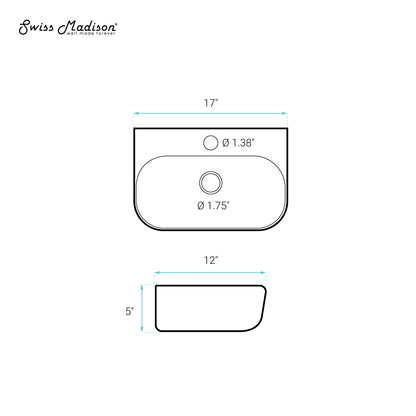 Swiss Madison, St Tropez Wall Hung Sink