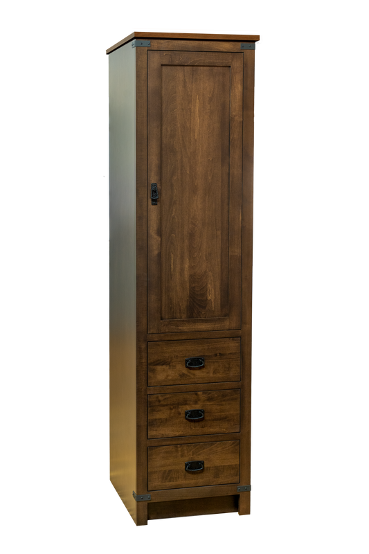 Trusty Wood Lexington 15" LINEN CABINET With One Door and Three Drawers