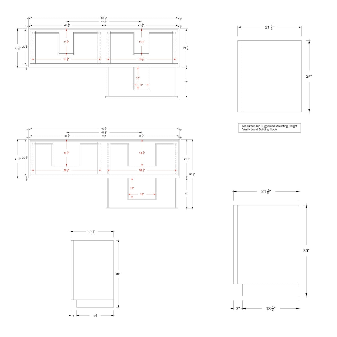 Vanderloc Ventura Four-Drawer Double bathroom vanity — view 9