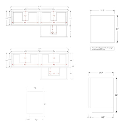 Vanderloc Ventura Four-Drawer Double bathroom vanity — view 9