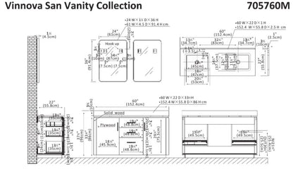 Vinnova San freestanding bathroom vanity in Fir Wood Brown — view 14