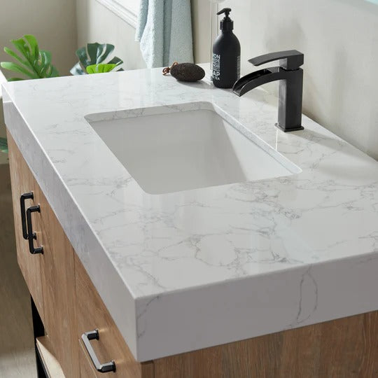 Vinnova Alistair bathroom vanity in North American Oak — view 3